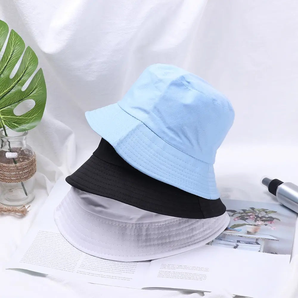 Fashion Cotton Casual Bucket Hat Candy Color Sun Caps Fisherman Cap