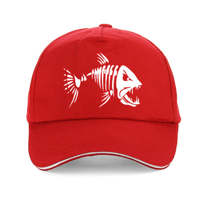 Cartoon Fish Bones Baseball Cap