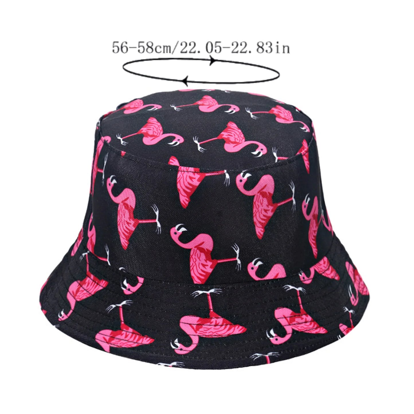 Flamingos design Bucket Hats Flamingos Pattern Sun