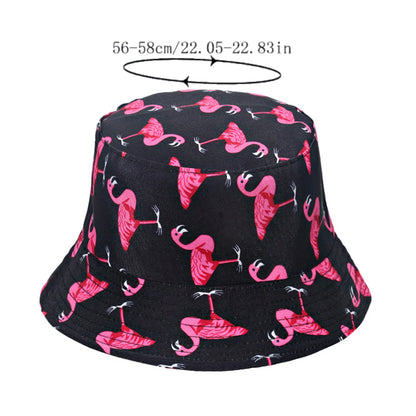 Flamingos design Bucket Hats Flamingos Pattern Sun