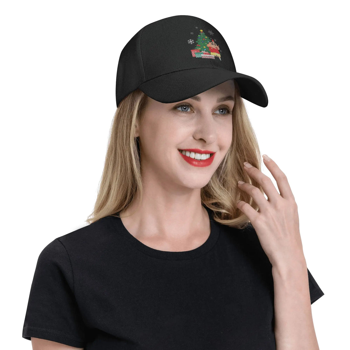 Unisex Crayon Shin-chan Around The Christmas Tree Hat Baseball Cap