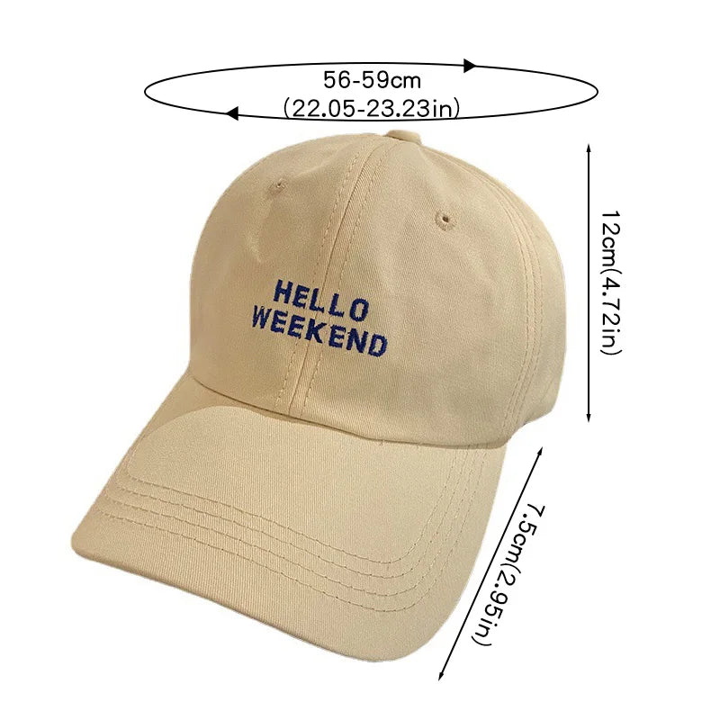 Spring Summer Adjustable Baseball Cap For Women Men