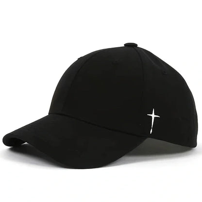 Unisex Simple Cross Embroidery Baseball Caps Spring And Autumn