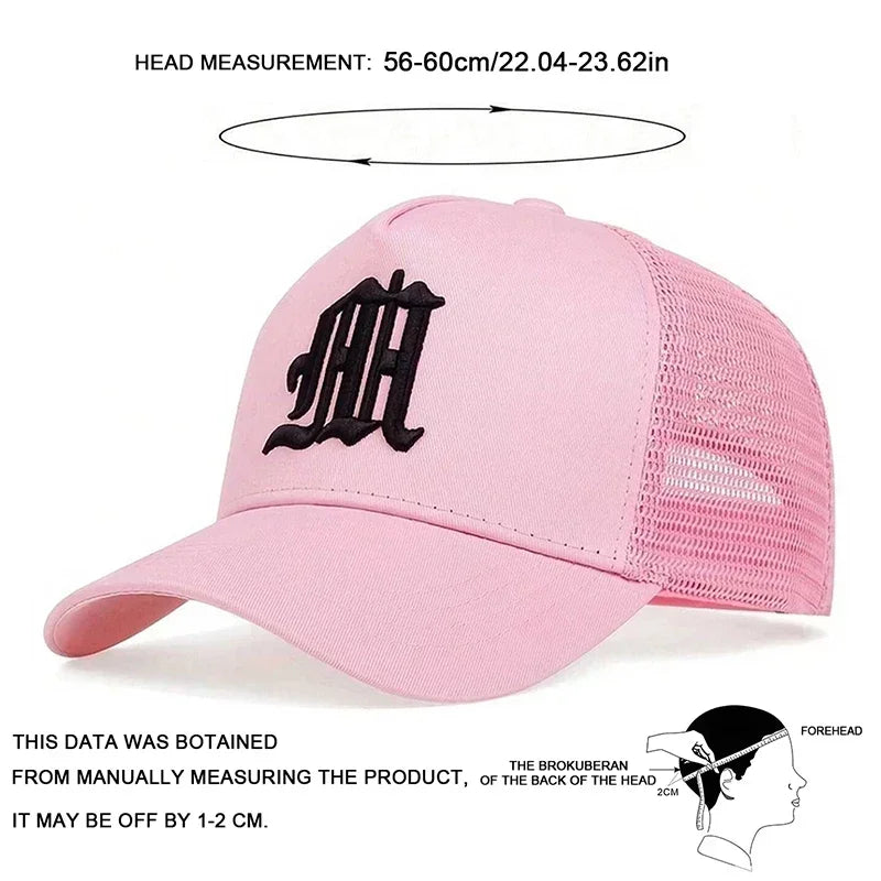 Unisex Personality M Letter Embroidery Baseball Caps