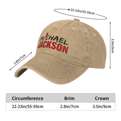 King of Pop Michaeles Jacksones MJ Print Baseball Cap