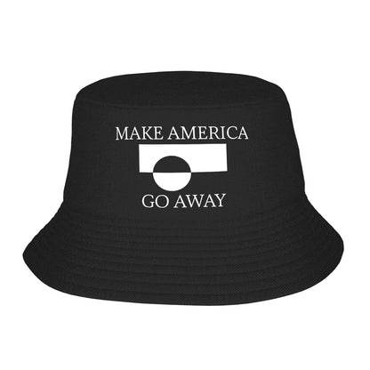 Girls Kawaii Bucket Hat Make America Go Away MAGA
