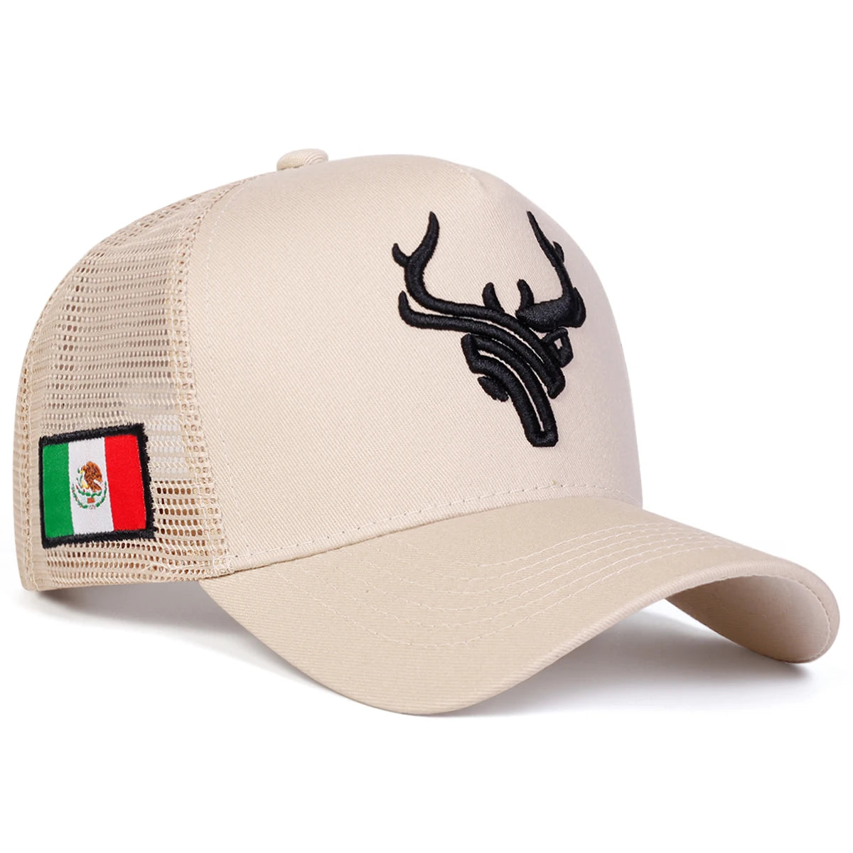 Antler Embroidered Mesh Baseball Cap