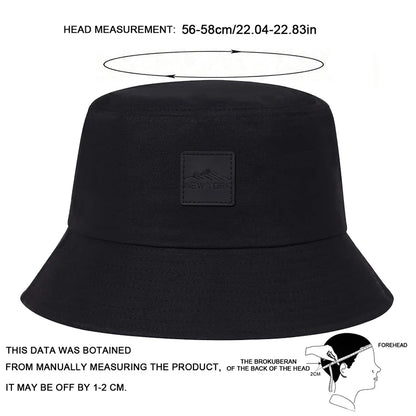 Unisex New York Leather Label Personality Bucket Hats