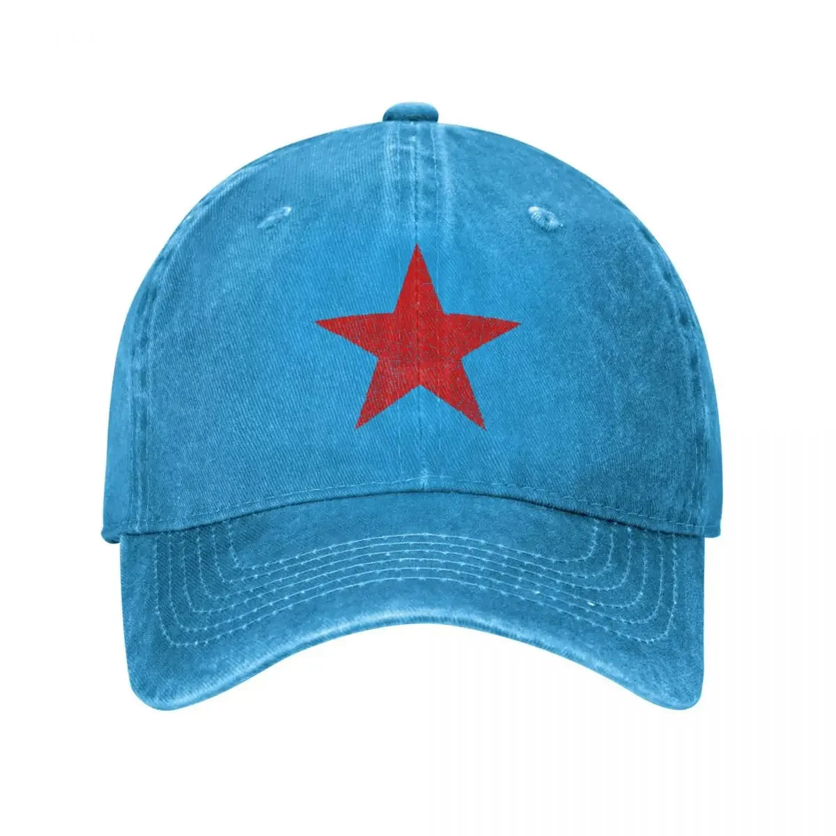 CCCP Russian Red Star Baseball Cap Vintage Distressed Denim Sun Cap For Men Women