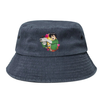 Spring Picnic Headwear Rock Lee Washed Denim Bucket Hats