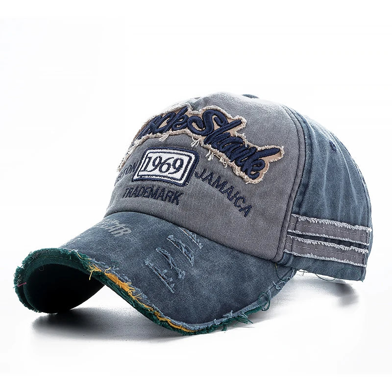 Cowboy Letters Cotton Cap For Men Women Autdoor Sun Protection Hat Rock Shark Baseball Caps