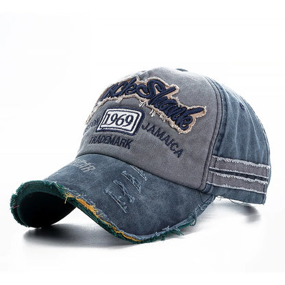 Cowboy Letters Cotton Cap For Men Women Hat Rock Shark Baseball Caps