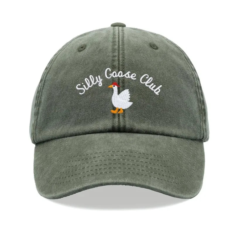 Vintage Soft-Top Baseball Cap With Chicken Print