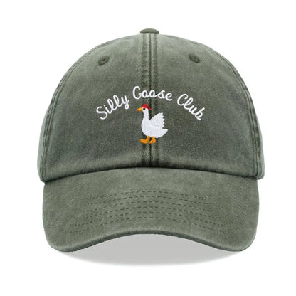 Vintage Soft-Top Baseball Cap With Chicken Print