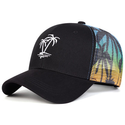 Unisex Coconut Tree Embroidery Baseball Caps