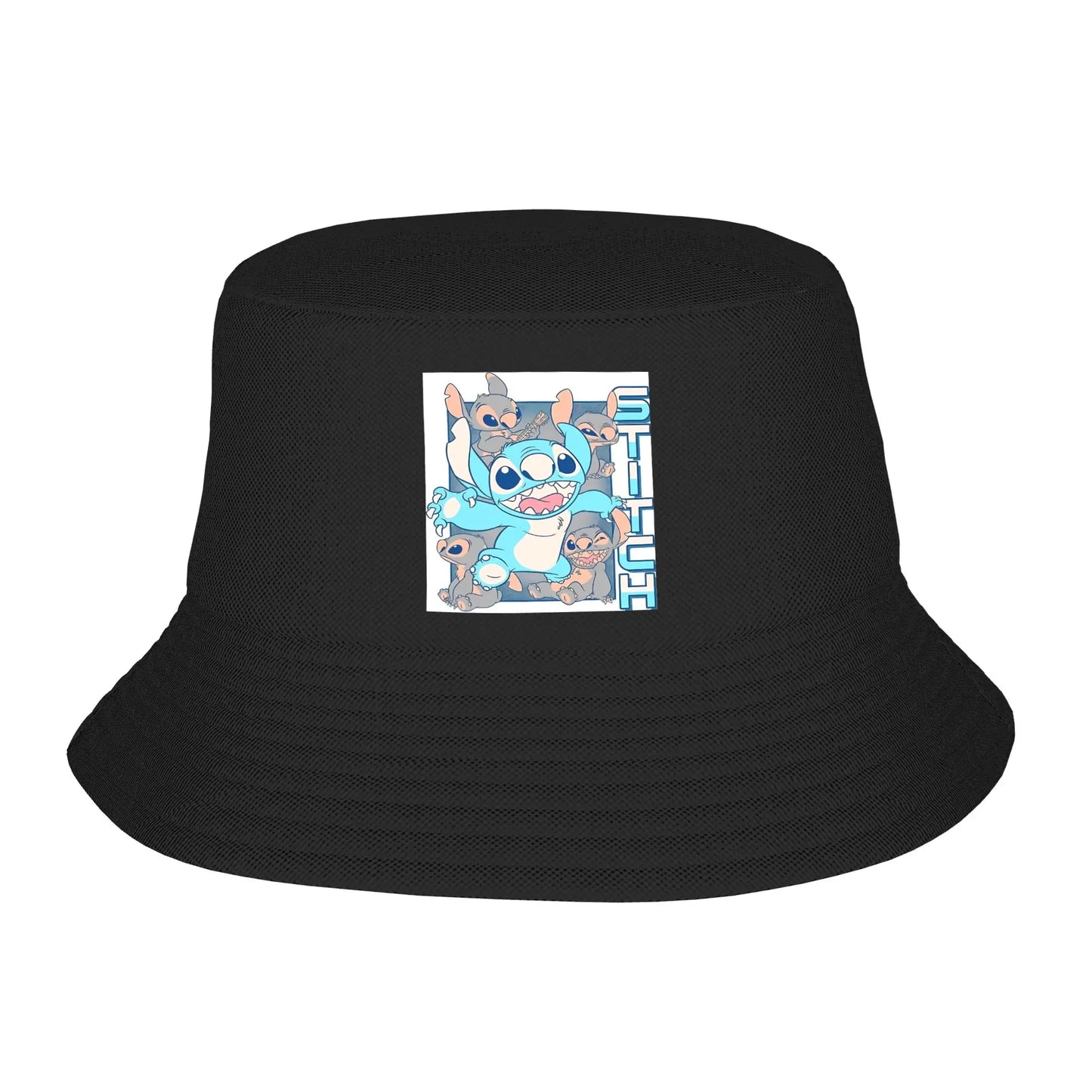Stitch Christmas Bucket Hat For Unisex Summer Lilo Stitch Sun Hat Hip Hop Foldable