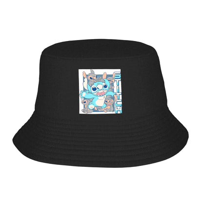 Unisex Bucket Hat Stitch Halloween Skeleton Spring Headwear Foldable Vacation