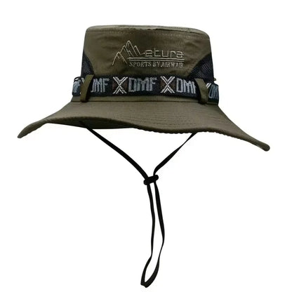 Summer Men Bucket Hat Wide Brim Panama Safari Hunting Hikingp