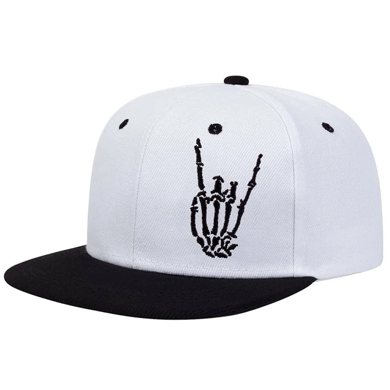 Unisex Skeleton Fingers Embroidery Hip-hop Hats Spring Autumn Outdoor