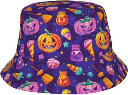 Cartoon Pumpkin Halloween Bucket Hat Pumpkin Hat Cap