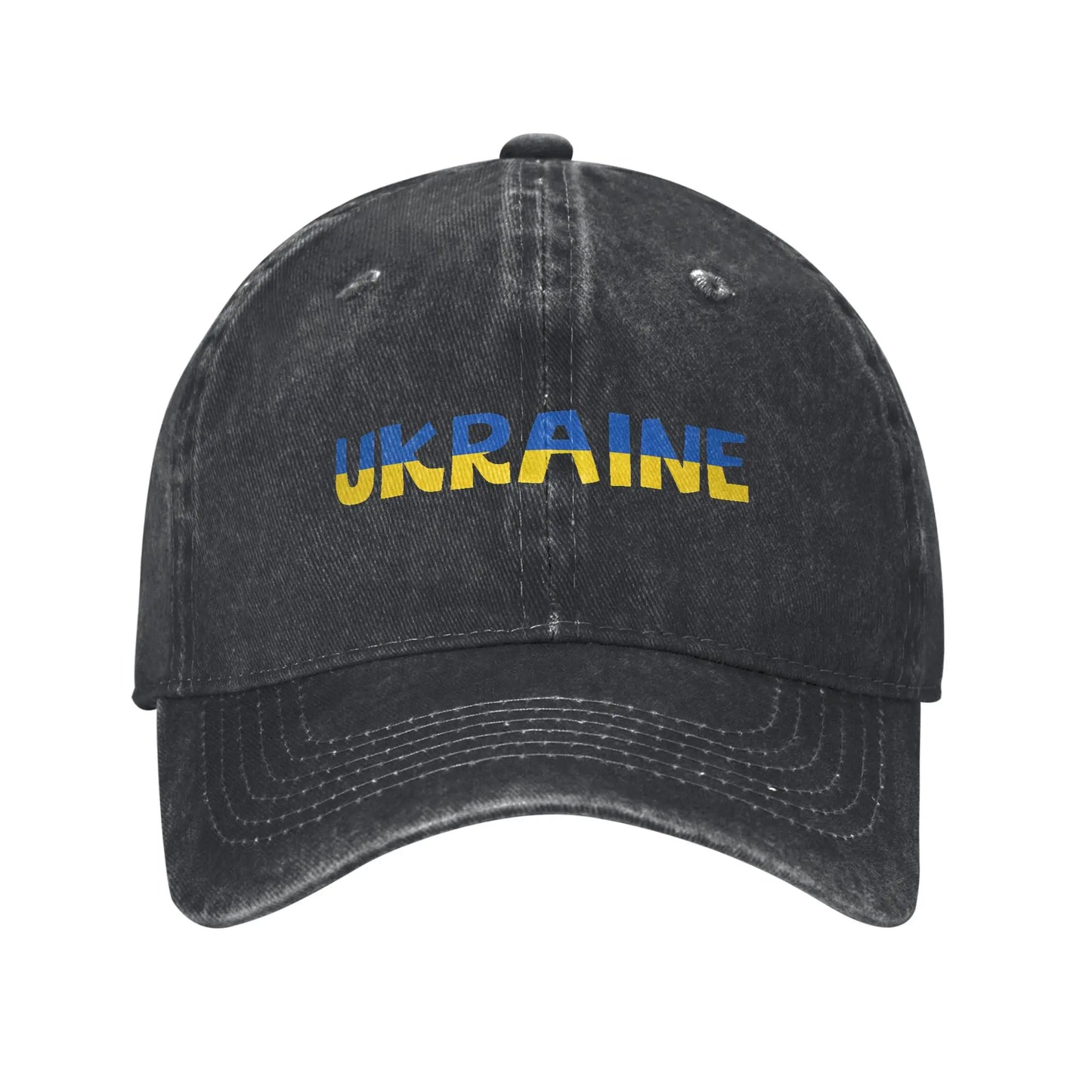 Ukrainian Coat Of Arms Fitted Retro Ukraine Flag Couple Baseball Cap