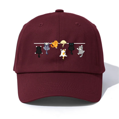 Cats Print Baseball Cap For Adults