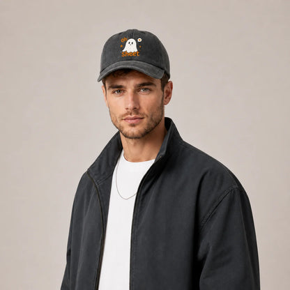 Funny Oh Sheet Ghost Graphic Baseball Cap