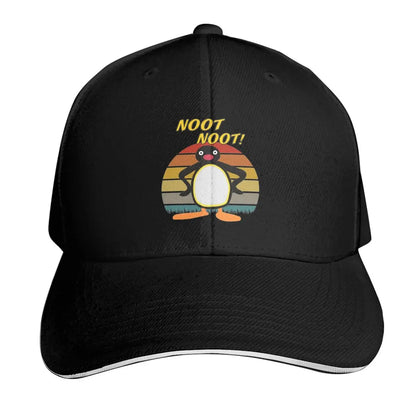 Pingu Noot Noot Logo Angery Pingu Cap Fashion Casual Baseball Caps