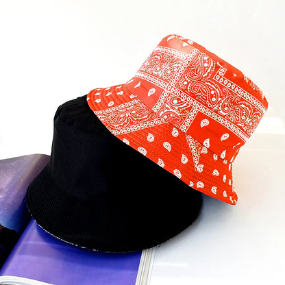 New Unisex Cotton Bucket Hat Men Women Cashew Flowers