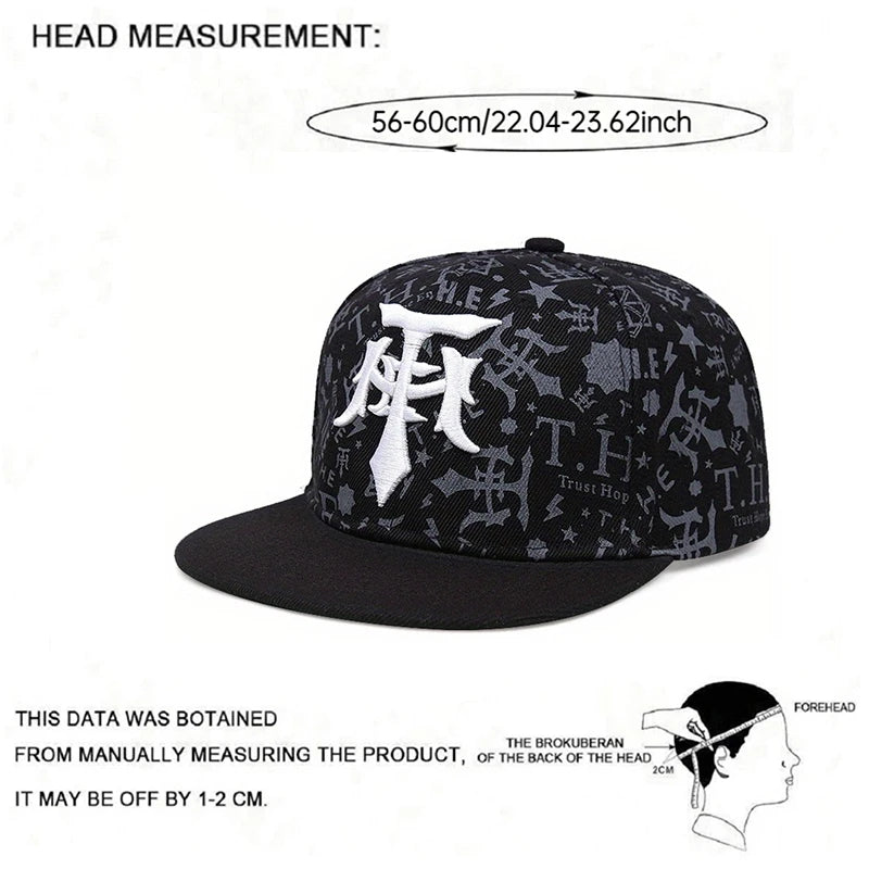 Creative Snapback Hat T Embroidery Graffiti HipHop Hat