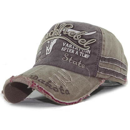 Men Golf Cap Women Retro Canvas Denim Letters Patchwork Vintage Baseball Cap