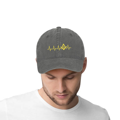 Summer Cap Sun Visor EKG Heartbeat Masonic Hip Hop Caps Baseball Hat