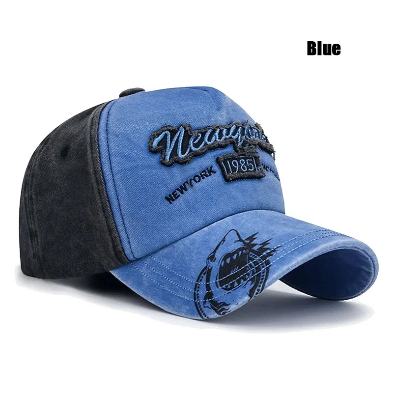 6 Colors New Unisex Washed Distressed Craft Patch Baseball Cap