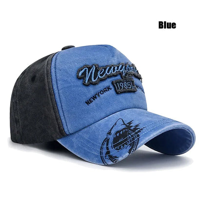 6 Colors New Unisex Washed Distressed Craft Patch Baseball Cap