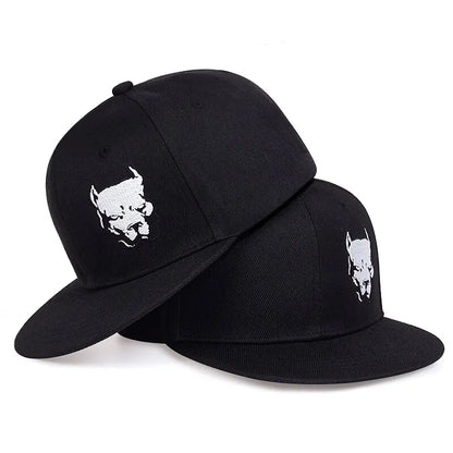 Unisex Dog Head Embroidery Embroidery Hip-hop Hats Snapback Cap Baseball Caps Sunscreen Hat