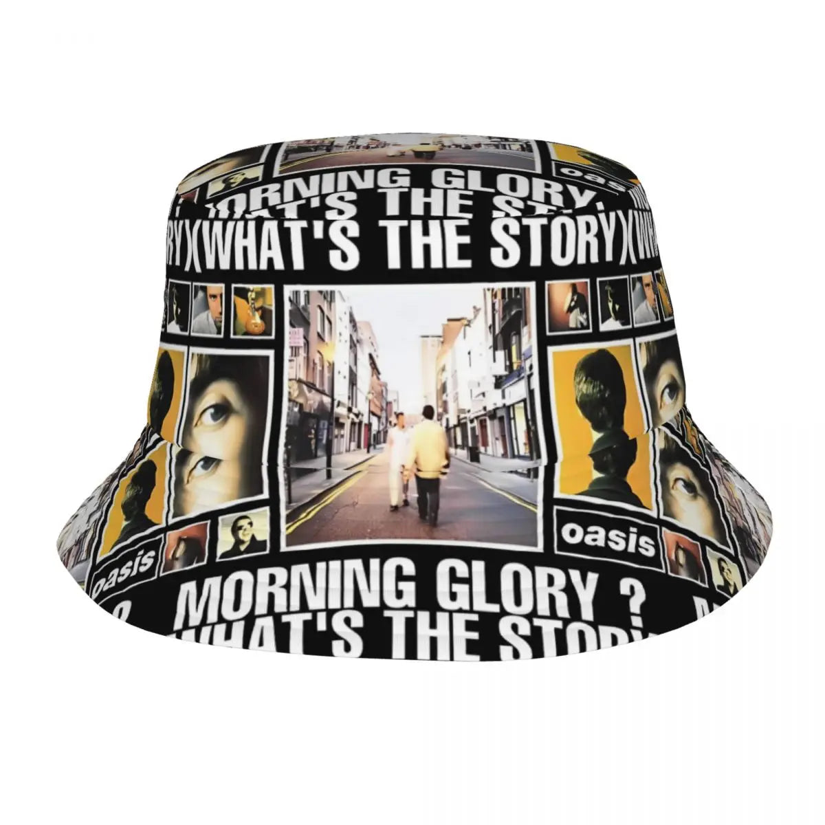 Streetwear O-Oasis Rock Collage Bucket Hats Teen Lightweight Outdoor