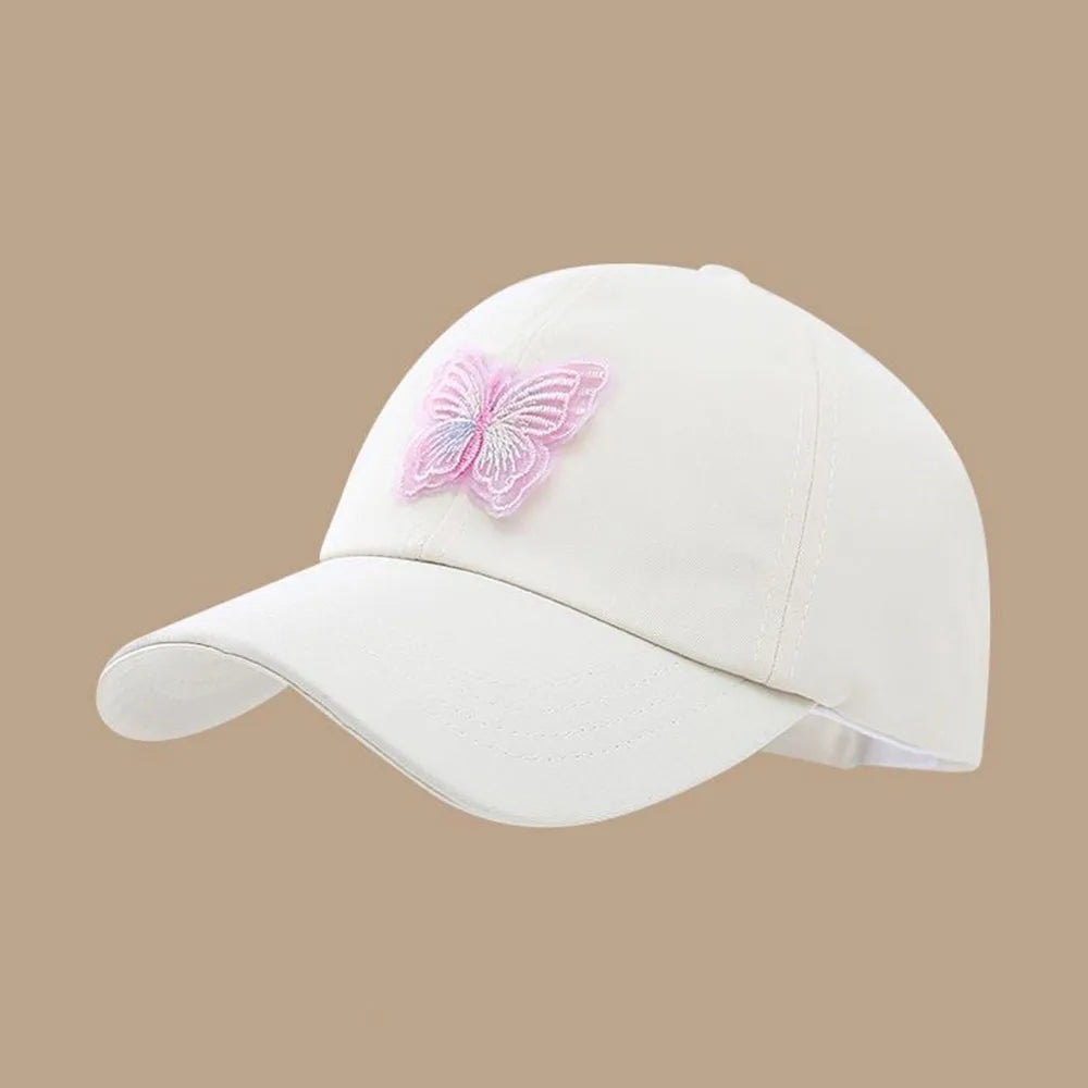 Children Sun Hat Girls Ponytail Duckbill Hats Kids Empty Top Baseball Cap