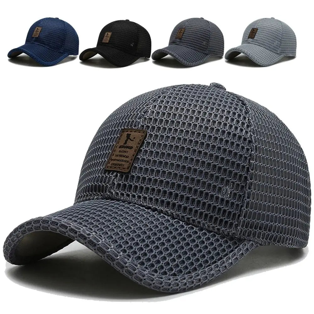 Full Mesh Sun Protection Caps Adjustable Breathable Baseball Hat