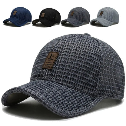 Full Mesh Sun Protection Caps Adjustable Breathable Baseball Hat