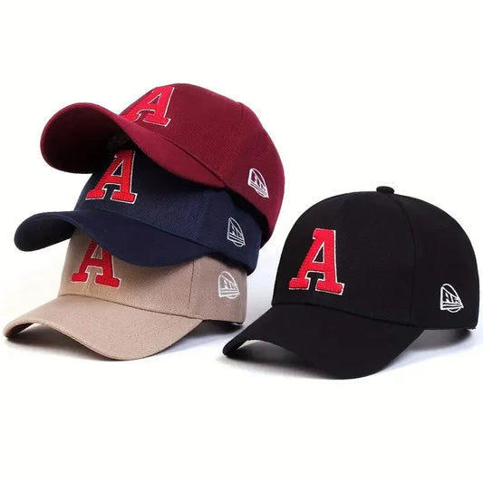 Unisex A Leter Embroidery Baseball Caps Spring Autumn Outdoor