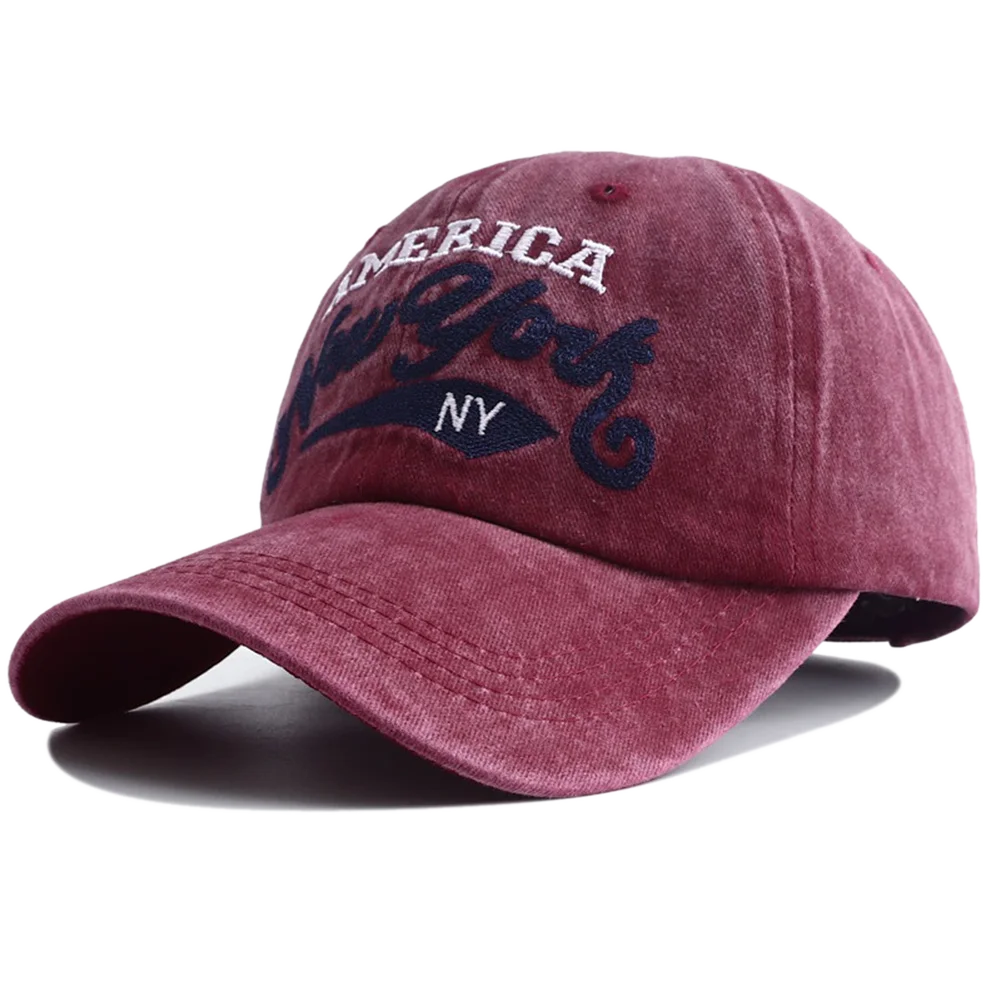 Retro Letter Embroidered Baseball Cap For Women Men