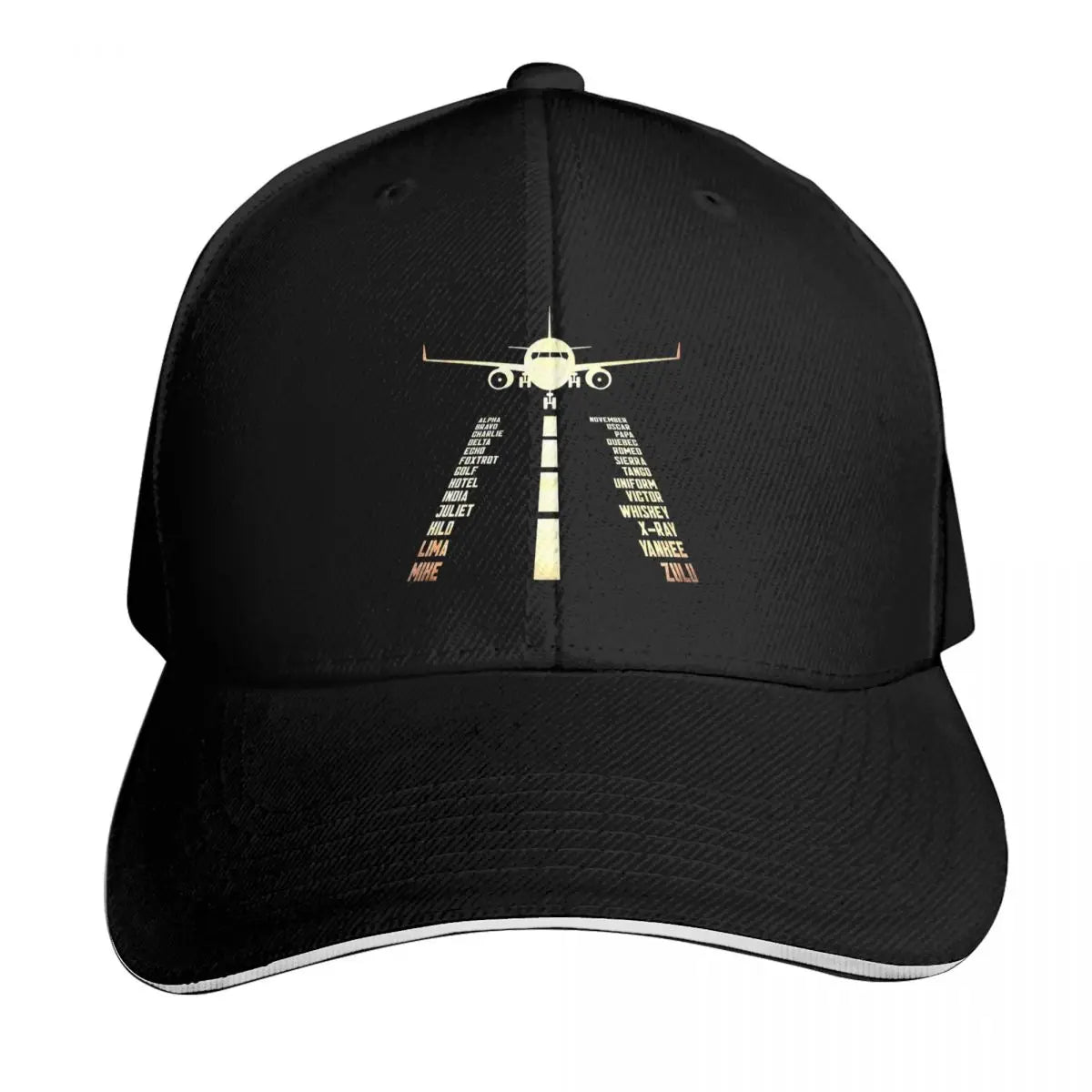 Airplane Airstrip Phonetic Alphabet Cap Baseball Caps