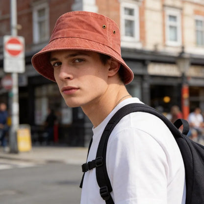Vintage Washed Style Fisherman Hat Bucket Hats