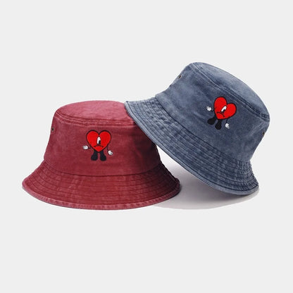 Trendy Bad Bunny Bucket Hat Sun Protection Men Sun Hat All-match Bucket Hat