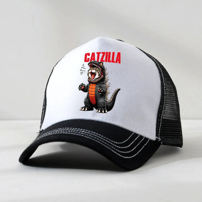 Catzilla Cat Japanese Funny Baseball Cap