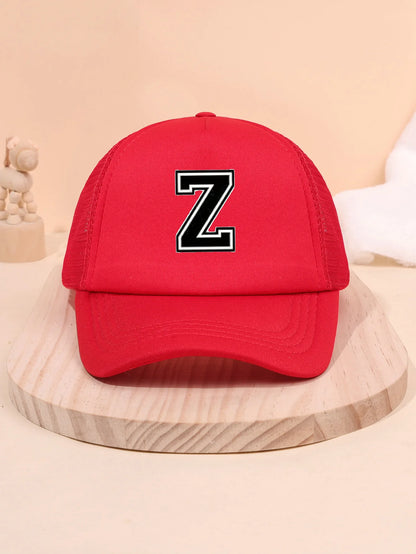 Children's Letter A-Z Sunshade Baseball Cap