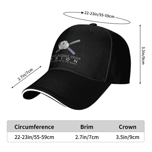 Artemis Orion Space Module 2026 Mission to the Moon Art Casual Baseball Cap