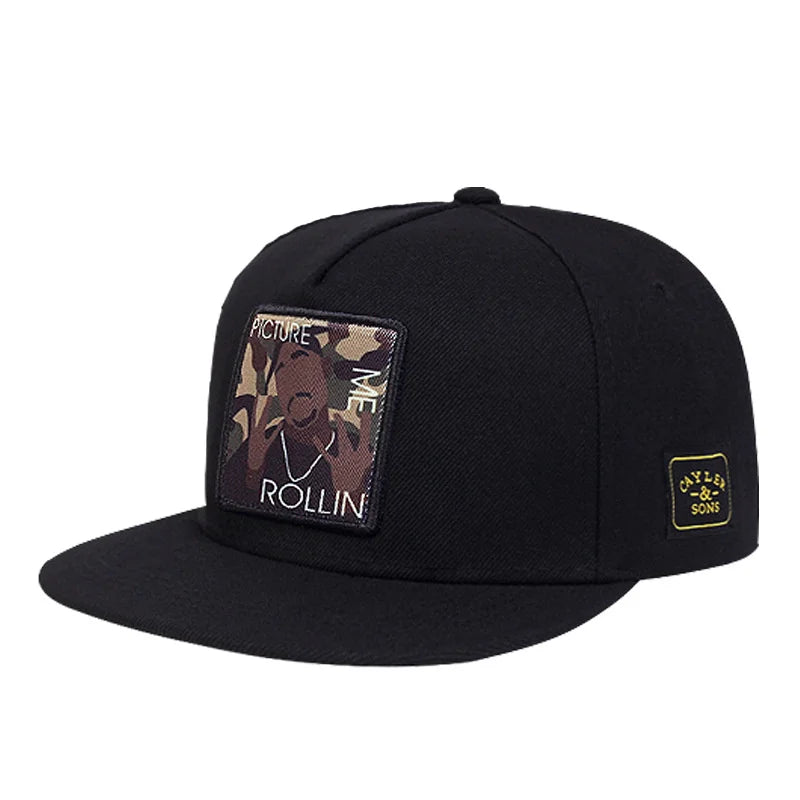 New Head Alphabet Cool Man Embroidered Snapback HipHop