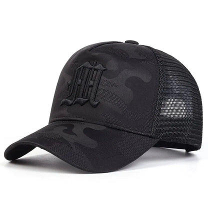 Fashion M Letter Camouflage Embroidery Baseball Caps