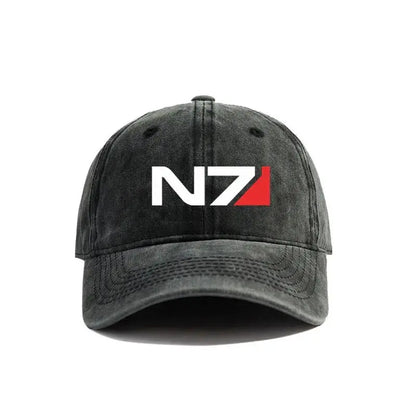 Mass Effect N7 Baseball Caps Distressed Hats Cap Men Women